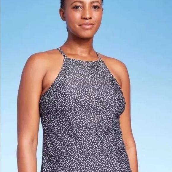 Kona Sol Size XS (0-2) Women's High Neck Tankini Top Black Swimsuit - Picture 4 of 10